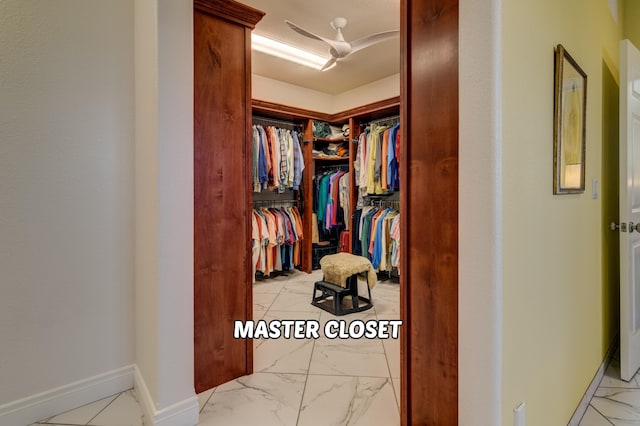 view of walk in closet