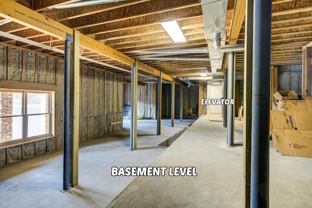 view of basement