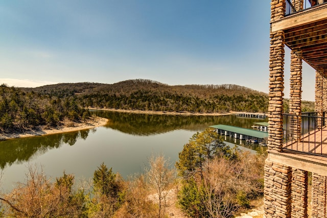 view of water feature