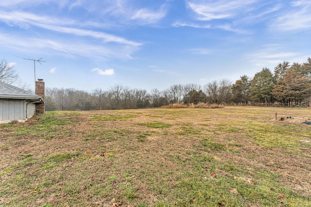 view of yard featuring a rural view