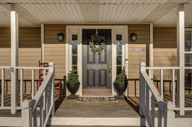 view of doorway to property