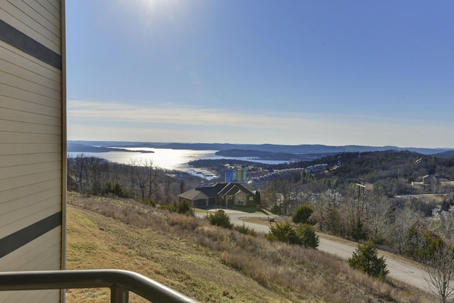 property view of mountains with a water view