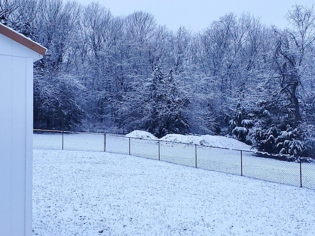 view of snowy yard