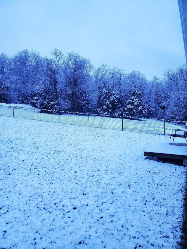 view of snowy yard