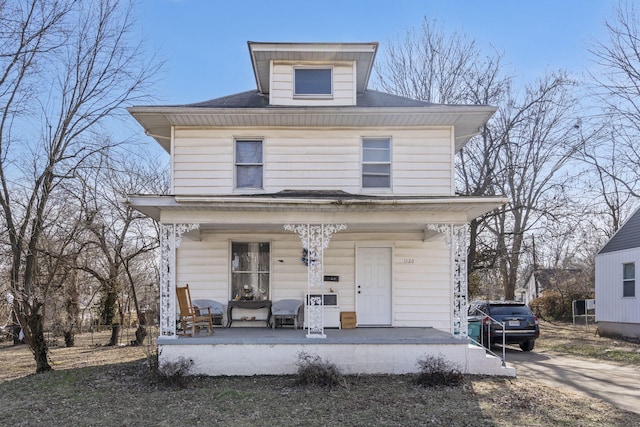 view of front of house featuring covered porch