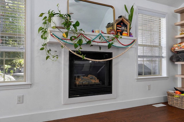 interior details with hardwood / wood-style floors