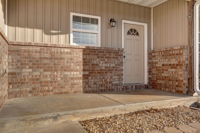 view of doorway to property