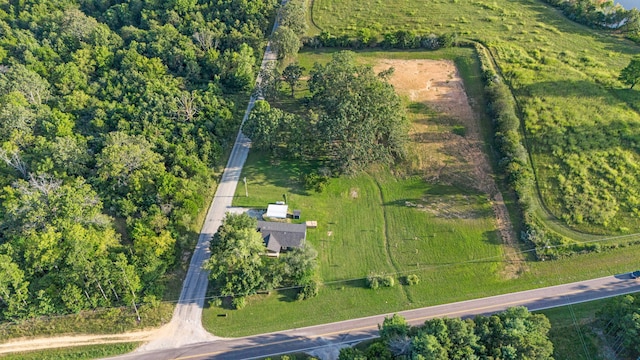 aerial view featuring a rural view