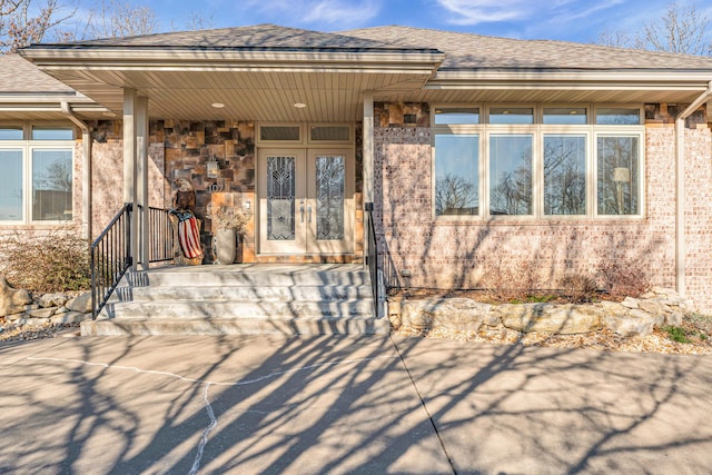 view of front of property featuring french doors