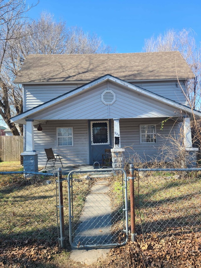 view of front of home featuring a porch