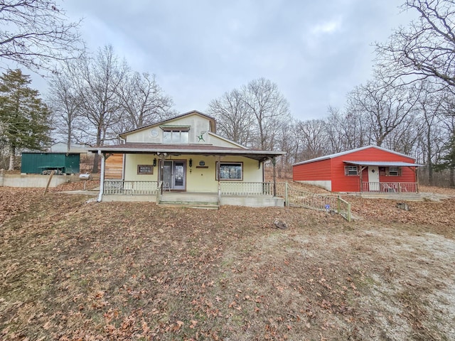 view of front of house with covered porch