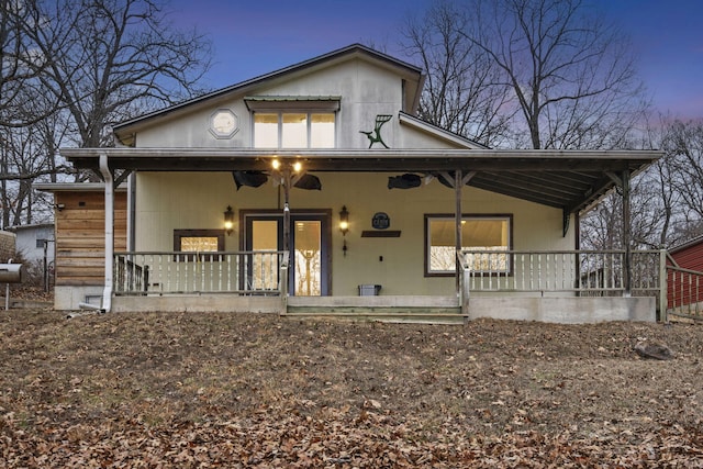 view of front of house with a porch