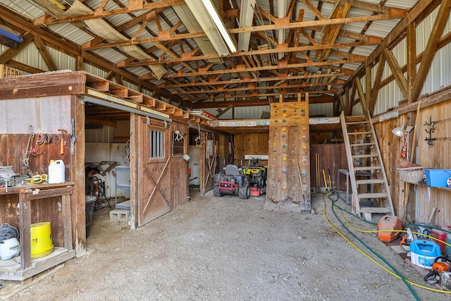 misc room featuring vaulted ceiling