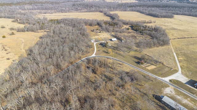 bird's eye view with a rural view