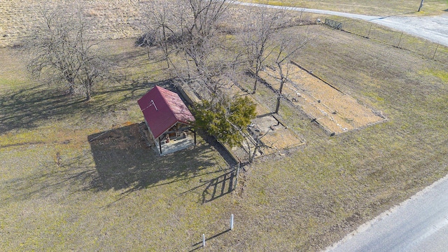 bird's eye view with a rural view