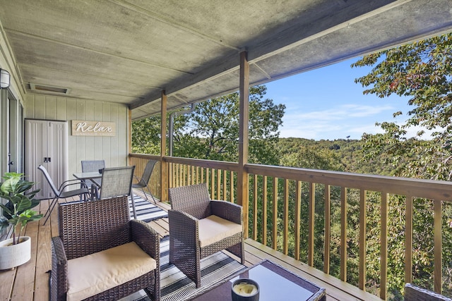 view of wooden deck