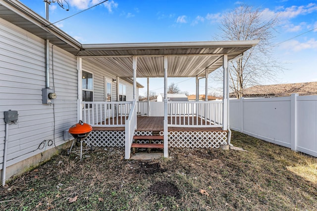 view of deck