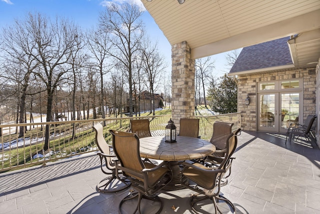 view of patio / terrace with french doors