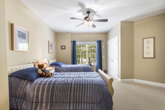 119 Silver Oak Way, Branson West, MO 65737 - carpeted bedroom with baseboards and ceiling fan