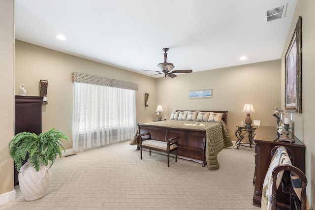 119 Silver Oak Way, Branson West, MO 65737 - carpeted bedroom with recessed lighting and ceiling fan