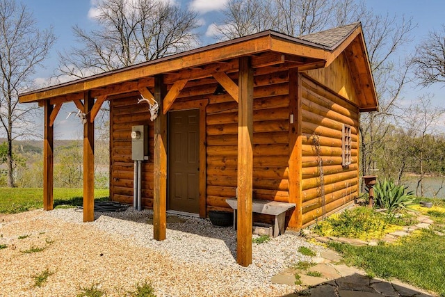 view of outbuilding featuring an outdoor structure