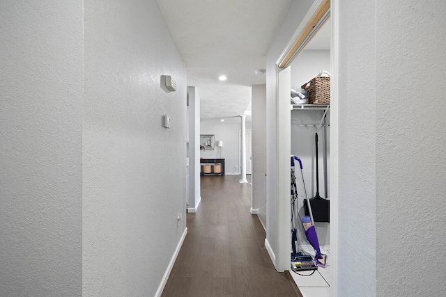 hallway featuring hardwood / wood-style floors