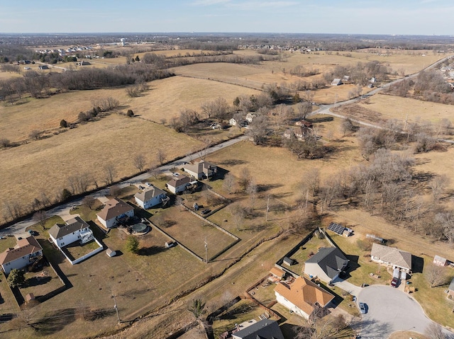 drone / aerial view featuring a rural view