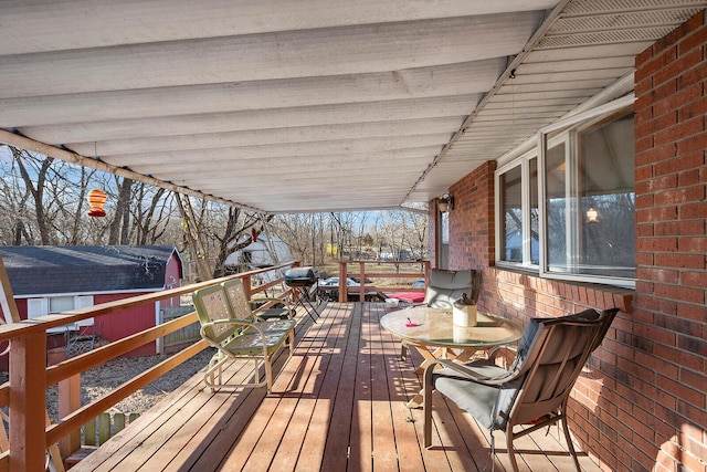 view of wooden deck