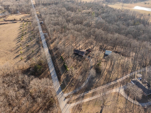 aerial view with a rural view