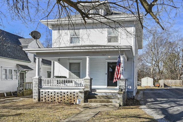 view of front facade with a porch