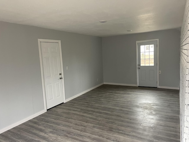 entryway featuring dark hardwood / wood-style flooring