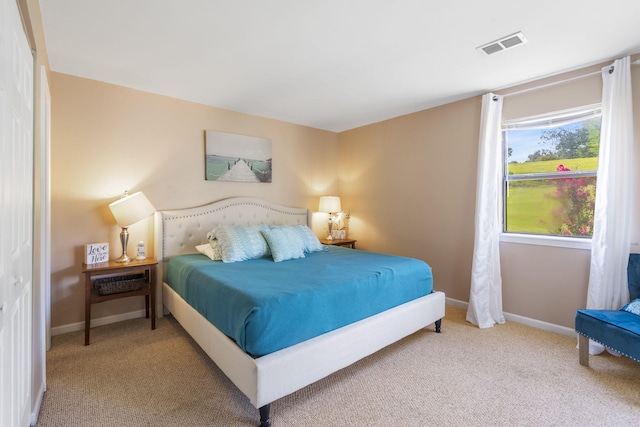 bedroom with carpet floors