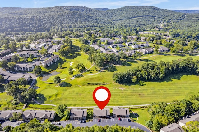 aerial view featuring a mountain view