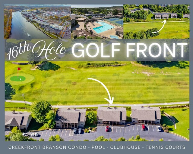 246 Turnberry Dr Unit 1, Branson, MO 65616 - drone / aerial view with view of golf course