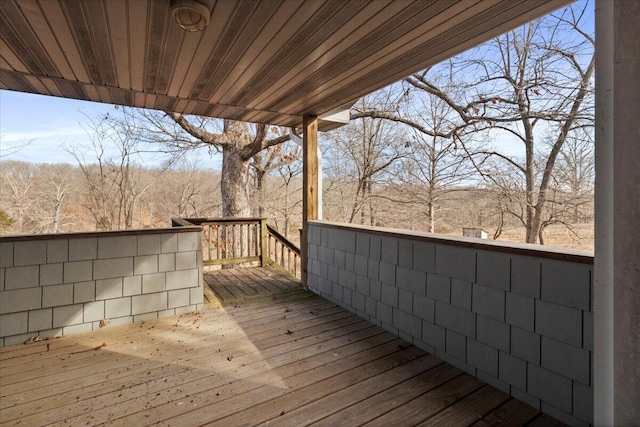 view of wooden terrace