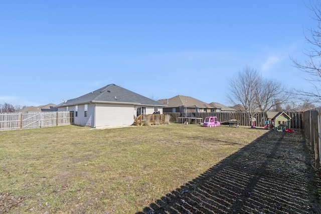 view of yard featuring a playground