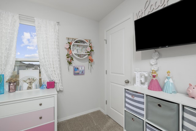 view of carpeted bedroom