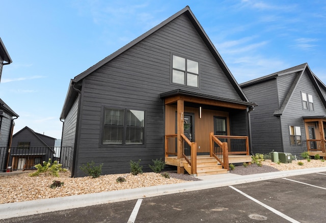 view of front of home featuring central AC unit