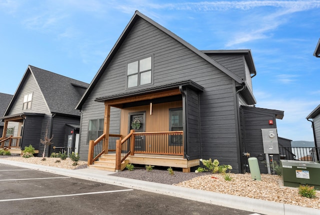 view of front of property with a porch