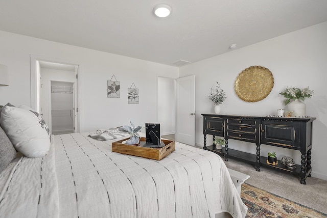 bedroom featuring carpet flooring