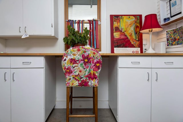 kitchen with white cabinetry