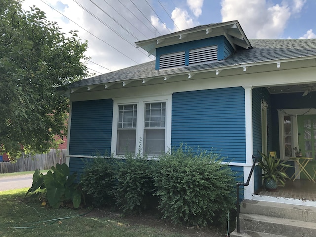 view of home's exterior