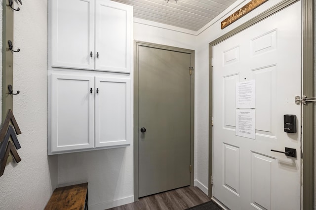 entryway featuring dark hardwood / wood-style flooring