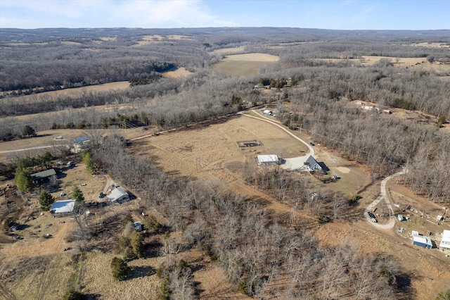 drone / aerial view featuring a rural view