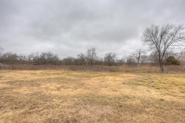 view of yard with a rural view