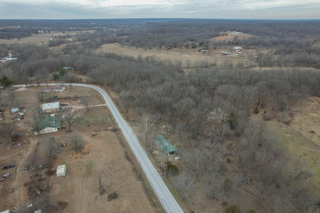 drone / aerial view with a rural view