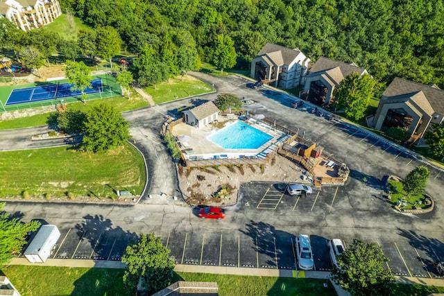 birds eye view of property