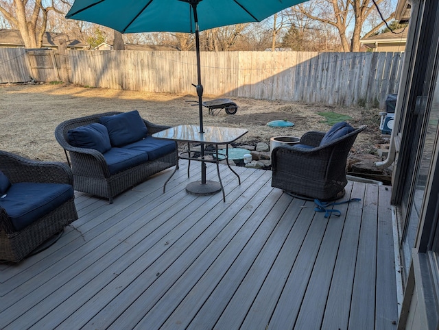 view of wooden terrace