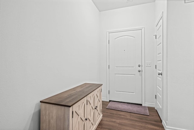 entryway featuring dark hardwood / wood-style flooring