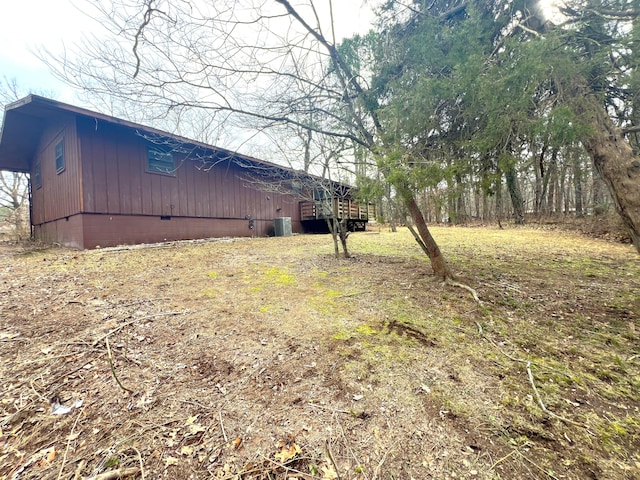 view of home's exterior featuring central AC